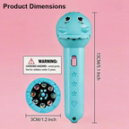 GOFMOON Kids Projection Flashlight, Bedtime Story Projector Toy, 6 Slides with 48 Patterns, Safe ABS Material, Interactive Early Learning STEM Tool for Toddlers, Portable Visual Cognitive Gift, Easy-to-Use Science Aid for Parents & Teachers.