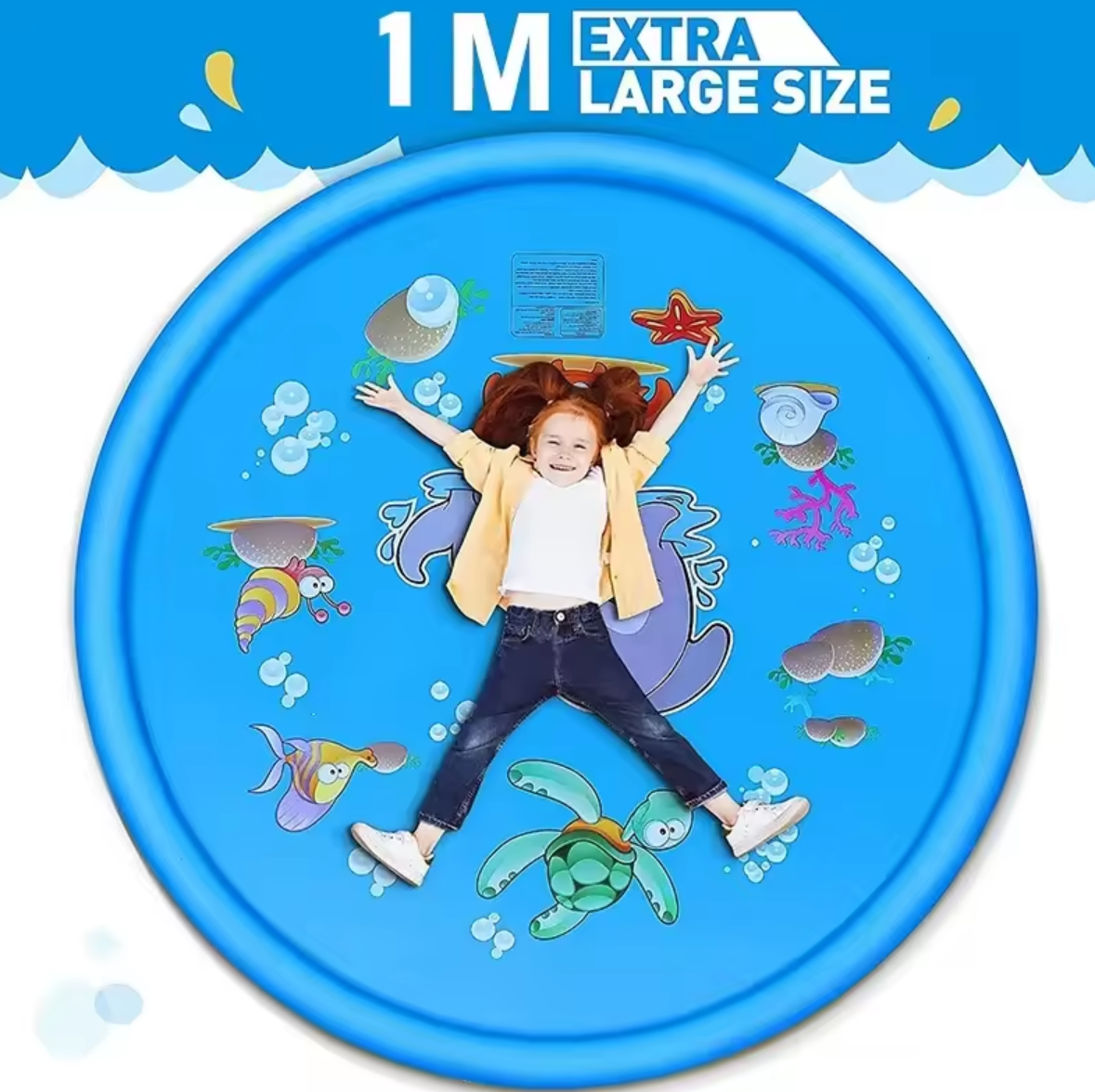 100CM Kids Paddling Pad Inflatable Water Jet Swimming Pool Summer Beach Outdoor Games Toy Lawn Swimming Pool Mat Kids Toys